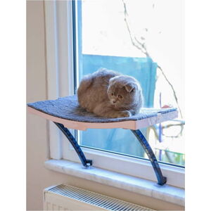 Růžový pelíšek na okno pro kočky 47x32 cm - Lydia&Co