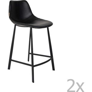 Sada 2 černých vysokých židlí Dutchbone Franky, výška 91 cm