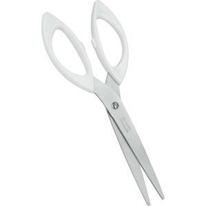 Bílé nůžky z nerezové oceli Metaltex Scissor, délka 21 cm