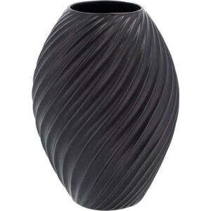 Černá porcelánová váza Morsø River, výška 26 cm