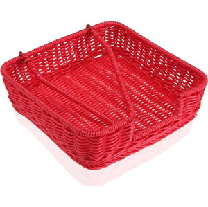 Červený košík na papírové ubrousky Versa Wonda, 20 x 20 cm