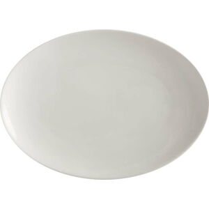 Bílý porcelánový talíř Maxwell & Williams Basic, 30 x 22 cm