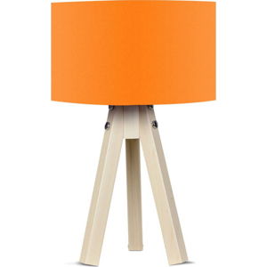 Stolní lampa s oranžovým stínítkem Kate Louise Naturel