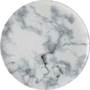 Bílo-černý porcelánový dezertní talíř Villeroy & Boch Marmory, ø 21 cm