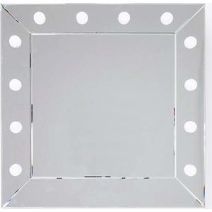 Nástěnné zrcadlo s osvětlením Kare Design Make Up, 81 x 81 cm