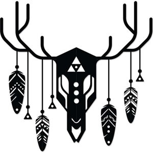 Kovová nástěnná dekorace 60x60 cm Deer Totem – Wallity