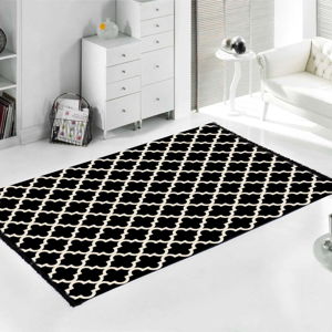 Černo-bílý oboustranný koberec Madalyon, 120 x 180 cm