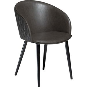 Tmavě šedá koženková židle DAN-FORM Denmark Dual
