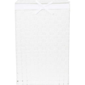 Bílý koš na prádlo s víkem Compactor Laundry Basket Linen, výška 60 cm