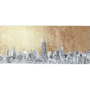 Zasklený obraz Kare Design NY View, 120 x 50 cm