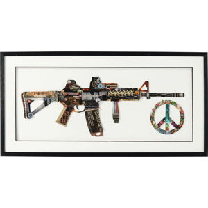 Obraz v rámu Kare Design Art Peace No War, 100 x 50 cm