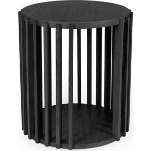 Černý odkládací stolek Woodman Drum, ø 53 cm