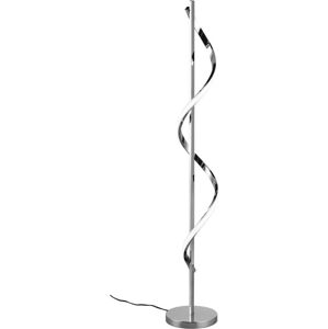 LED stmívatelná stojací lampa v leskle stříbrné barvě (výška 120 cm) Isabel – Trio