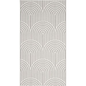 Šedo-béžový venkovní koberec Westwing Collection Arches, 80 x 150 cm