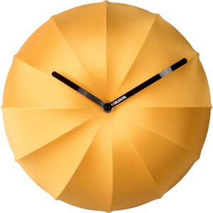 Žluté nástěnné hodiny Karlsson Stretch, ø 40 cm