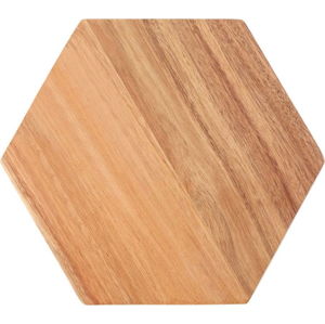 Krájecí prkénko z akáciového dřeva Premier Housewares Hexagon, 24 x 28 cm