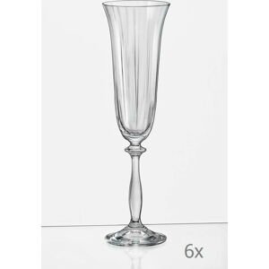 Sada 6 sklenic na šampaňské Crystalex Angela Optic, 190 ml