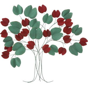 Nástěnná červeno-zelená nástěnná dekorace Mauro Ferretti Tree, 105 x 94 cm
