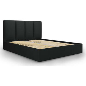 Černá dvoulůžková postel Mazzini Beds Juniper, 180 x 200 cm