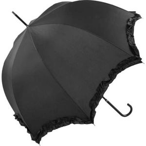 Černý svatební holový deštník Ambiance Scallop, ⌀ 92 cm