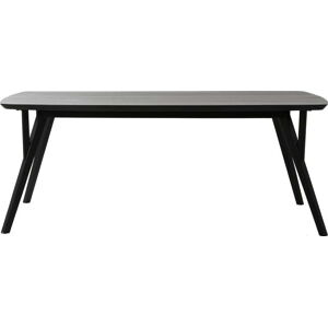 Černý jídelní stůl s deskou z akácie 100x220 cm Quenza – Light & Living