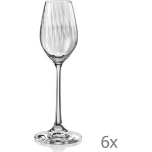 Sada 6 sklenic na šampaňské Crystalex Waterfall, 190 ml