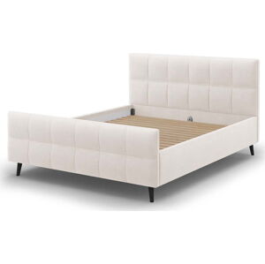 Béžová čalouněná dvoulůžková postel s roštem 160x200 cm Gigi - Micadoni Home