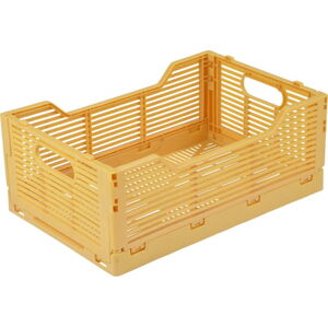 Okrově žlutý plastový úložný box 30x20x11.5 cm – Homéa