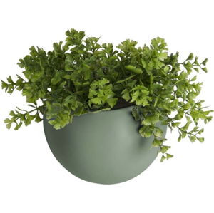 Matně zelený nástěnný keramický květináč PT LIVING Globe, ⌀ 9 cm