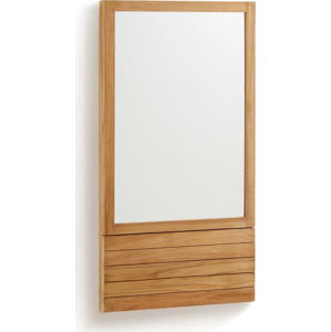 Zrcadlo z teakového dřeva La Forma Sunday, 60 x 110 cm