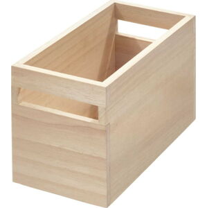 Úložný box ze dřeva paulownia iDesign Eco Wood, 12,7 x 25,4 cm