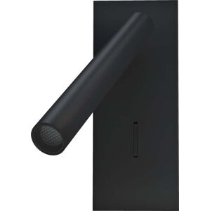 Černé nástěnné svítidlo SULION Clara, výška 16,5 cm