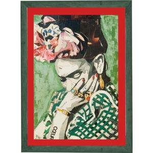 Nástěnný obraz v rámu Surdic Red Frida, 30 x 40 cm