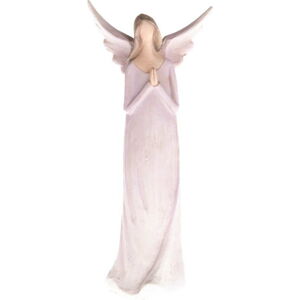 Fialová dekorativní soška Dakls Praying Angel, výška 14,5 cm