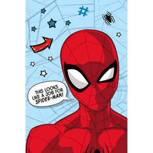 Červeno-modrá dětská deka z mikroplyše 100x150 cm Spiderman – Jerry Fabrics