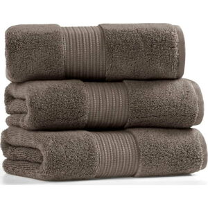 Tmavě hnědý bavlněný ručník 30x50 cm Chicago – Foutastic