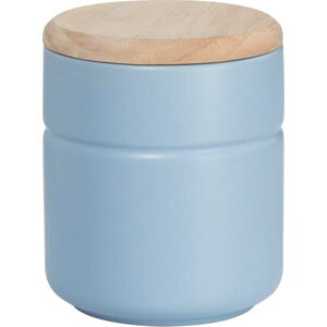 Modrá porcelánová dóza s dřevěným víkem Maxwell & Williams Tint, 600 ml