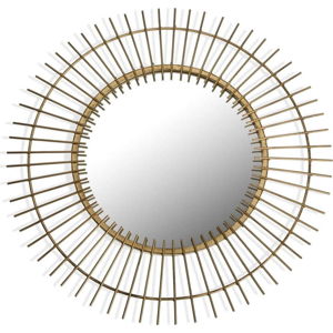 Nástěnné zrcadlo ve zlaté barvě Versa Lukas, ø 60 cm
