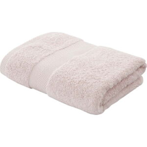 Světle růžový bavlněný ručník s příměsí hedvábí 50x90 cm – Bianca