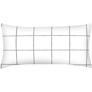 Bílý dekorativní povlak na polštář z bavlněného perkálu Westwing Collection, 40 x 80 cm