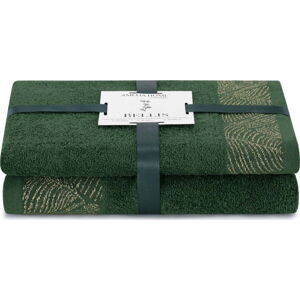 Zelené froté bavlněné ručníky a osušky v sadě 2 ks Bellis – AmeliaHome