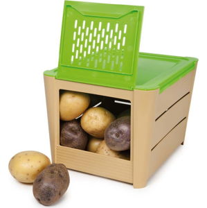 Hnědo-zelený úložný box na brambory Snips Potatoes