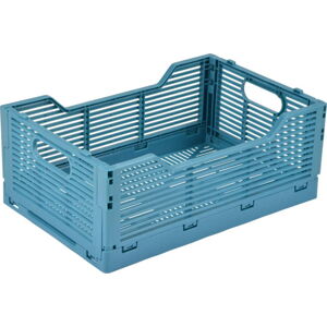 Modrý plastový úložný box 40x30x17 cm – Homéa