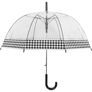 Transparentní větruodolný holový deštník s automatickým otevíráním Ambiance Dog Stooth, ⌀ 84 cm