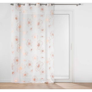 Bílo-růžová záclona 140x280 cm Joyce – douceur d'intérieur