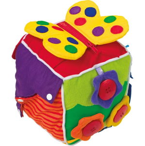 Plyšová kostka pro rozvoj motoriky Legler Baby's Cube