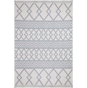 Bílo-šedý bavlněný koberec Oyo home Duo, 80 x 150 cm