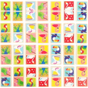 Dětské dřevěné domino Legler Birds of the World