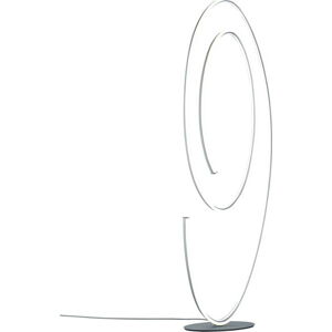 Šedá LED stojací lampa s kovovým stínidlem (výška 175 cm) Ciola – CINQUE