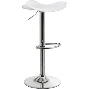Bílé barové židle s nastavitelnou výškou z imitace kůže v sadě 2 ks (výška sedáku 73 cm) – Casa Selección